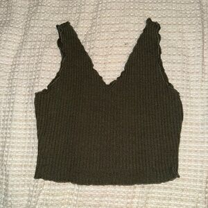 Green crop top
